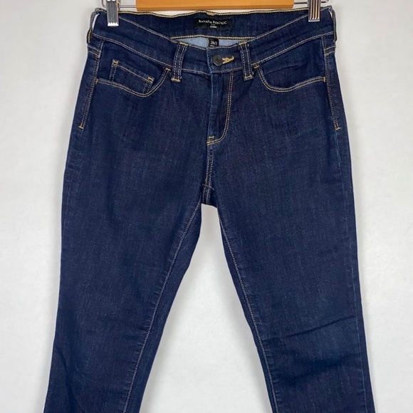 Banana Republic Factory Skinny Denim dark blue cropped jeans, Size 26 or 2 EUC - Picture 1 of 4